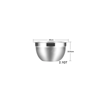 Stainless Steel 2.1 Quart Mixing Bowl