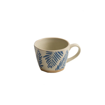 Blue Garden Impressions Ceramic Mug With Exposed Base