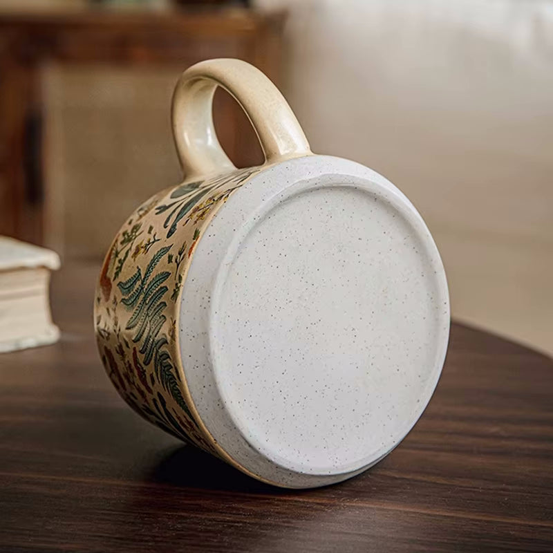 Bottom Of Ceramic Pottery Mug Fern Pattern Cup