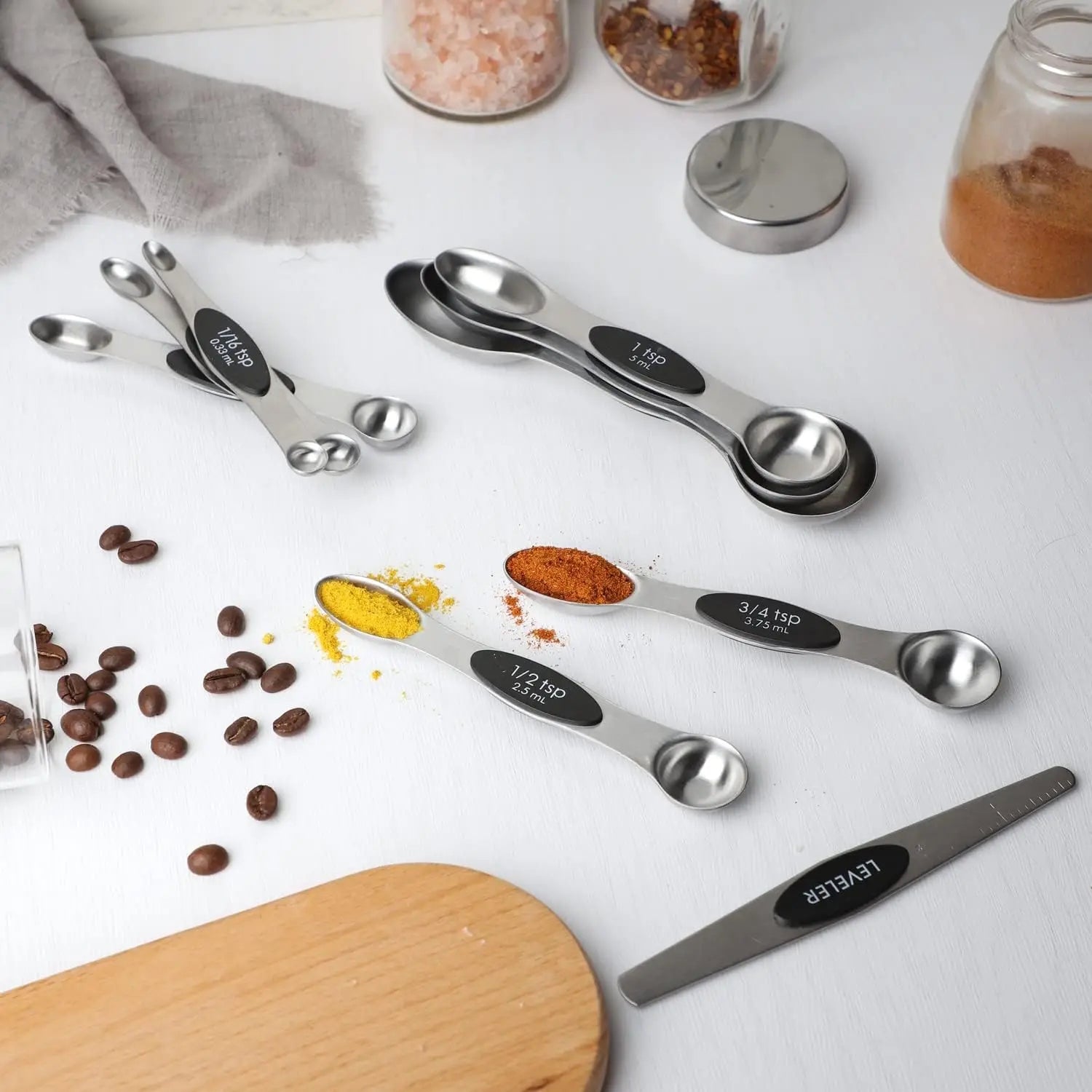 Cooking Tools Chef Measuring Spoons Stainless Steel Double Headed Utensils