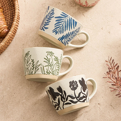 Garden Impressions Mugs With Botanical Craft Style Organic Decor Drinkware