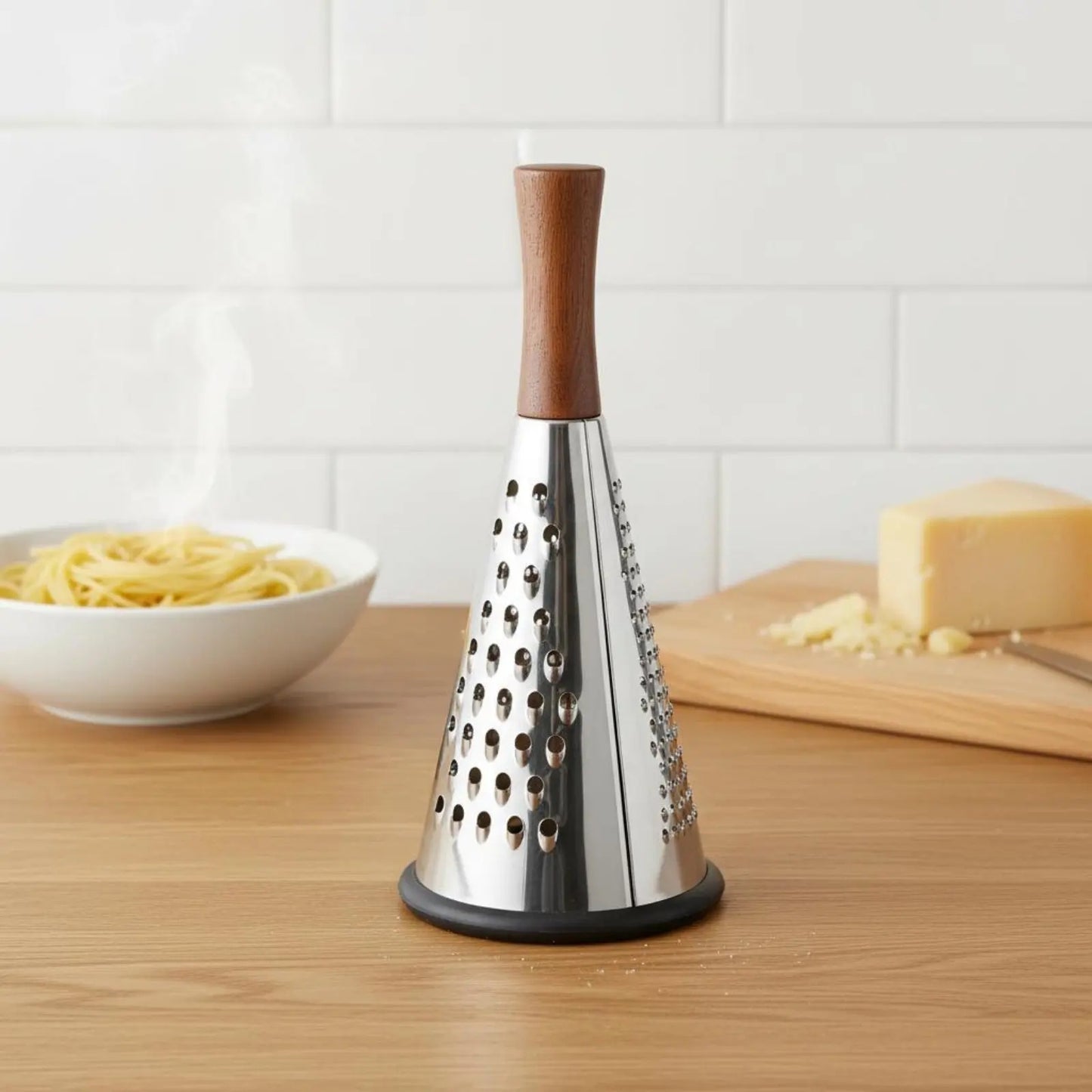 Luxury Chef Stainless Steel Cone Grater With Wood Handle