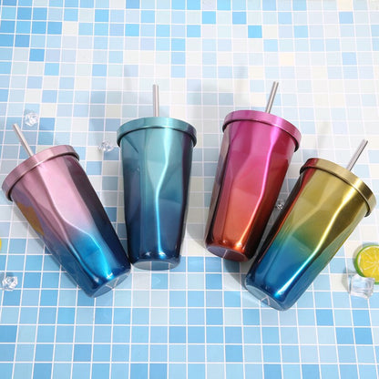 Poolside Drinks Are Cooler In Stainless Steel Insulated Tumbler Cups Gradient Design And Bright Colors For Summer Style