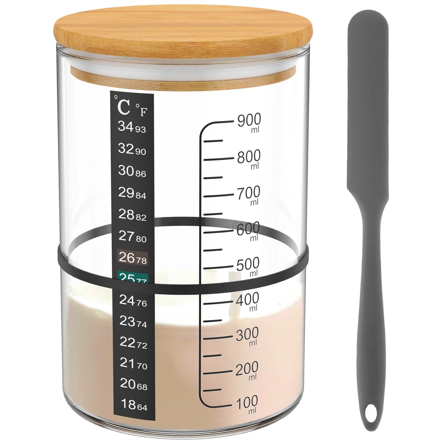 Set A Complete Sourdough Starter Kit With Glass Canister & Tools