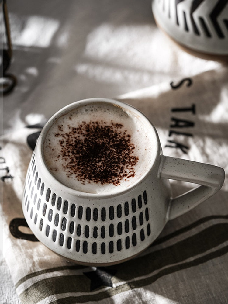 Hygge Moment Coffee Latte In Nordic Style Mug With Triangle Handle From Terra Powders Home Goods